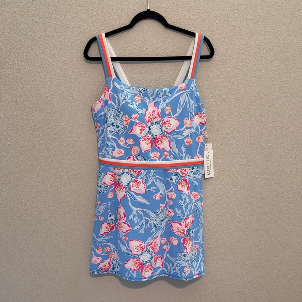 NEW Lilly Pulitzer Luxletic Deidra Athletic Dress Bahamian Rhapsody Resort
